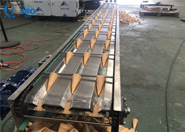 Un buon prezzo. Acciaio inossidabile di raffreddamento dei trasportatori del cono gelato, sistemi di trasportatore di raffreddamento in linea