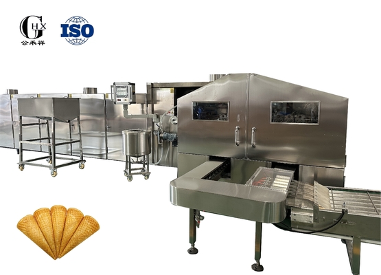 Macchina da forno a cono di gelato completamente automatica Perfetta per la linea di produzione commerciale di coni di zucchero