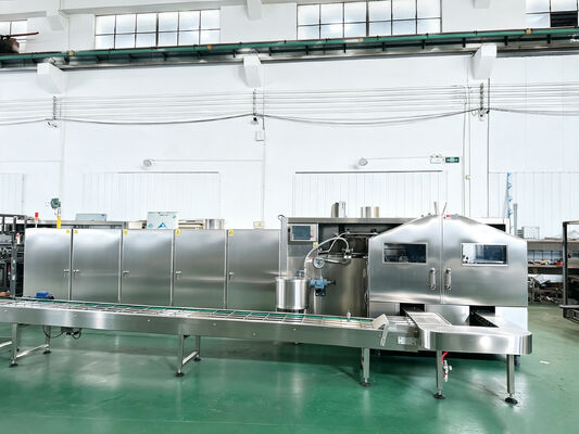 Fabbrica diretta linea di produzione automatica di coni di gelato, 45 set piastra da forno di ferro duttile, produzione 5000 pcs/ora